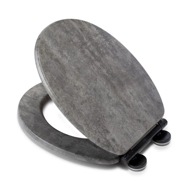 Croydex Kirkstone Grey Flexi Fix Oval Toilet Seat 6 Croydex Kirkstone Grey Flexi Fix Oval Toilet Seat - Image 4