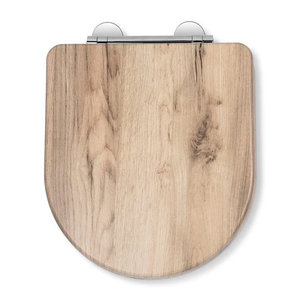 Croydex Verese Grey Oak Effect Flexi Fix D Shape Toilet Seat 4 Croydex Verese Grey Oak Effect Flexi Fix D Shape Toilet Seat - Image 2