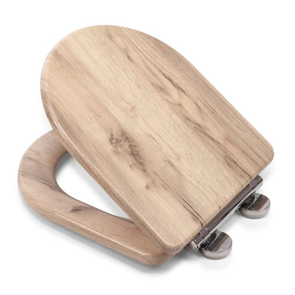 Croydex Verese Grey Oak Effect Flexi Fix D Shape Toilet Seat 6 Croydex Verese Grey Oak Effect Flexi Fix D Shape Toilet Seat - Image 4
