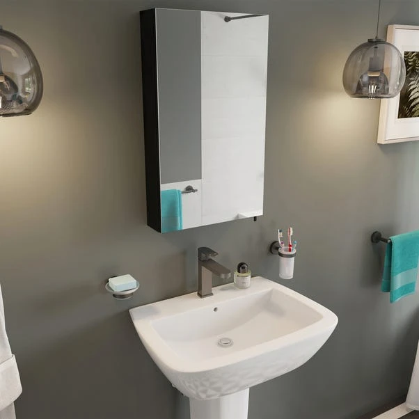 Dawley Matt Black Steel Single Door Cabinet, Matt Black 3 Dawley Matt Black Steel Single Door Cabinet, Matt Black