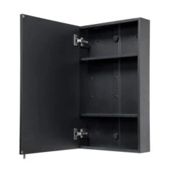 Dawley Matt Black Steel Single Door Cabinet, Matt Black 15 Dawley Matt Black Steel Single Door Cabinet, Matt Black -Home Luxe Studio 30908883 alt05