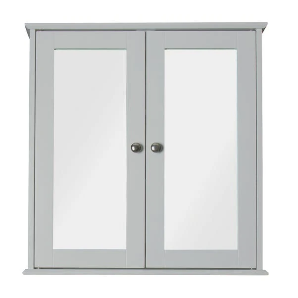 FlexiFix Ashby Wooden Double Door Cabinet, Grey 4 FlexiFix Ashby Wooden Double Door Cabinet, Grey - Image 2