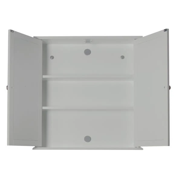 FlexiFix Ashby Wooden Double Door Cabinet, Grey 5 FlexiFix Ashby Wooden Double Door Cabinet, Grey - Image 3