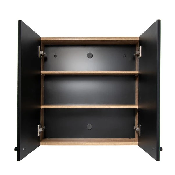 Flexi Fix Ontario Double Cabinet, Black And Teak Effect 6 Flexi Fix Ontario Double Cabinet, Black And Teak Effect - Image 4