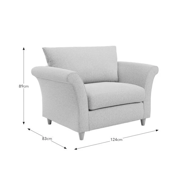 Dixie Armchair, Soft Texture Fabric 10 Dixie Armchair, Soft Texture Fabric - Image 8