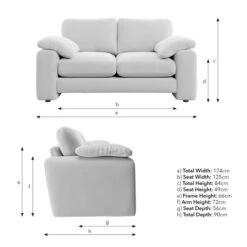 Magnus Soft Textured Chenille 3 Seater Sofa -Home Luxe Studio 30909962 alt09