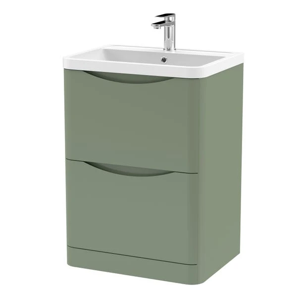 Lunar Floor Standing 2 Drawer Vanity Unit With Polymarble Basin 15 Lunar Floor Standing 2 Drawer Vanity Unit With Polymarble Basin - Image 13
