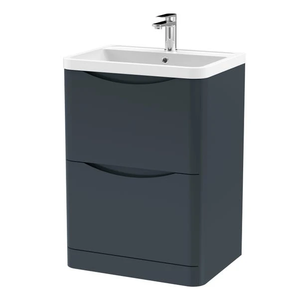 Lunar Floor Standing 2 Drawer Vanity Unit With Polymarble Basin 13 Lunar Floor Standing 2 Drawer Vanity Unit With Polymarble Basin - Image 11