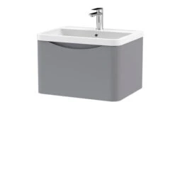 Lunar Wall Mounted 1 Drawer Vanity Unit With Polymarble Basin 34 Lunar Wall Mounted 1 Drawer Vanity Unit With Polymarble Basin -Home Luxe Studio 30910234
