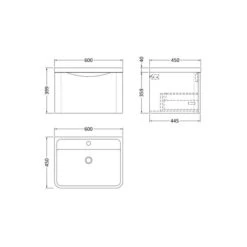 Lunar Wall Mounted 1 Drawer Vanity Unit With Polymarble Basin 35 Lunar Wall Mounted 1 Drawer Vanity Unit With Polymarble Basin -Home Luxe Studio 30910234 alt09