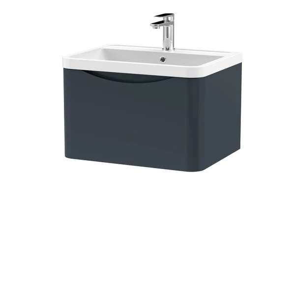 Lunar Wall Mounted 1 Drawer Vanity Unit With Polymarble Basin 11 Lunar Wall Mounted 1 Drawer Vanity Unit With Polymarble Basin - Image 9
