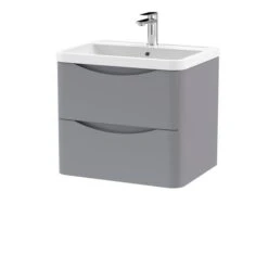 Lunar Wall Mounted 2 Drawer Vanity Unit With Polymarble Basin 38 Lunar Wall Mounted 2 Drawer Vanity Unit With Polymarble Basin -Home Luxe Studio 30910239