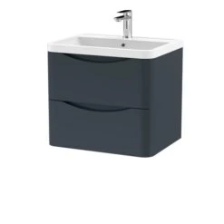 Lunar Wall Mounted 2 Drawer Vanity Unit With Polymarble Basin 32 Lunar Wall Mounted 2 Drawer Vanity Unit With Polymarble Basin -Home Luxe Studio 30910242