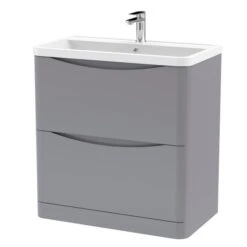 Lunar Floor Standing 2 Drawer Vanity Unit With Polymarble Basin 28 Lunar Floor Standing 2 Drawer Vanity Unit With Polymarble Basin -Home Luxe Studio 30910244