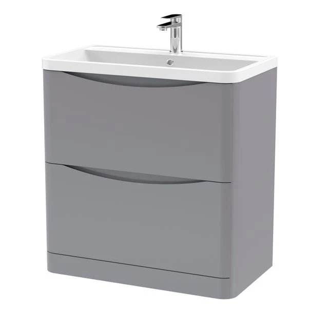 Lunar Floor Standing 2 Drawer Vanity Unit With Polymarble Basin 9 Lunar Floor Standing 2 Drawer Vanity Unit With Polymarble Basin - Image 7