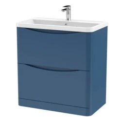 Lunar Floor Standing 2 Drawer Vanity Unit With Polymarble Basin 26 Lunar Floor Standing 2 Drawer Vanity Unit With Polymarble Basin -Home Luxe Studio 30910245