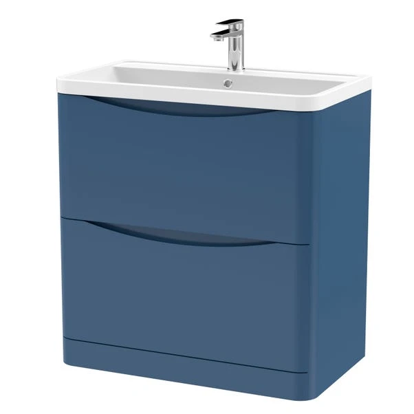 Lunar Floor Standing 2 Drawer Vanity Unit With Polymarble Basin 7 Lunar Floor Standing 2 Drawer Vanity Unit With Polymarble Basin - Image 5