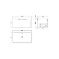 Lunar Wall Mounted 1 Drawer Vanity Unit With Polymarble Basin 25 Lunar Wall Mounted 1 Drawer Vanity Unit With Polymarble Basin -Home Luxe Studio 30910250 alt09