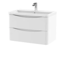Lunar Wall Mounted 2 Drawer Vanity Unit With Polymarble Basin 30 Lunar Wall Mounted 2 Drawer Vanity Unit With Polymarble Basin -Home Luxe Studio 30910253