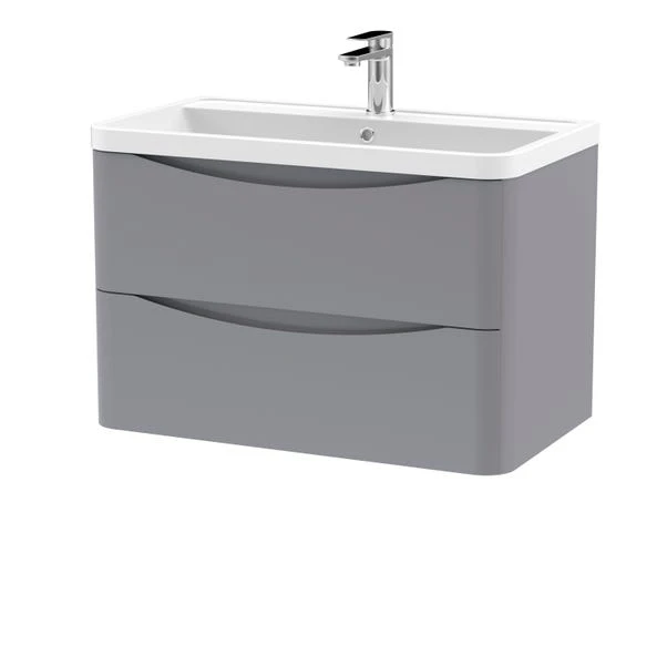 Lunar Wall Mounted 2 Drawer Vanity Unit With Polymarble Basin 10 Lunar Wall Mounted 2 Drawer Vanity Unit With Polymarble Basin - Image 8