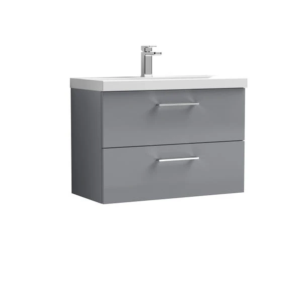 Arno Wall Mounted 2 Drawer Vanity Unit With Basin 5 Arno Wall Mounted 2 Drawer Vanity Unit With Basin - Image 3