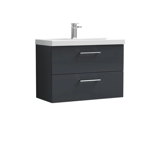 Arno Wall Mounted 2 Drawer Vanity Unit With Basin 3 Arno Wall Mounted 2 Drawer Vanity Unit With Basin