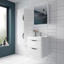 Parade Wall Mounted Vanity Unit With Polymarble Basin 10 Parade Wall Mounted Vanity Unit With Polymarble Basin -Home Luxe Studio 30910335 alt04