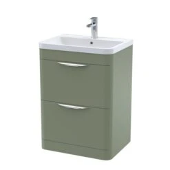 Parade Floor Standing 2 Drawer Vanity Unit With Ceramic Basin 16 Parade Floor Standing 2 Drawer Vanity Unit With Ceramic Basin -Home Luxe Studio 30910357