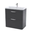 Parade Floor Standing 2 Drawer Vanity Unit With Ceramic Basin 1 Parade Floor Standing 2 Drawer Vanity Unit With Ceramic Basin -Home Luxe Studio 30910363