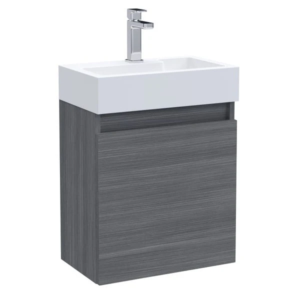 Merit Slimline 1 Door Wall Mounted Vanity Unit With Basin 5 Merit Slimline 1 Door Wall Mounted Vanity Unit With Basin - Image 3