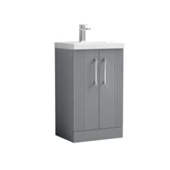 Deco Floor Standing 2 Door Vanity Unit With Basin 39 Deco Floor Standing 2 Door Vanity Unit With Basin -Home Luxe Studio 30910400