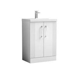 Deco Floor Standing 2 Door Vanity Unit With Basin 28 Deco Floor Standing 2 Door Vanity Unit With Basin -Home Luxe Studio 30910404