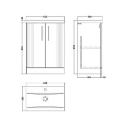 Deco Floor Standing 2 Door Vanity Unit With Basin 27 Deco Floor Standing 2 Door Vanity Unit With Basin -Home Luxe Studio 30910405 alt09