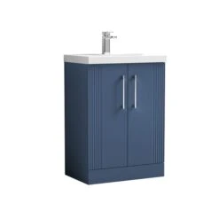 Deco Floor Standing 2 Door Vanity Unit With Basin 24 Deco Floor Standing 2 Door Vanity Unit With Basin -Home Luxe Studio 30910406