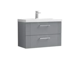 Deco Wall Mounted 2 Drawer Vanity Unit With Basin 40 Deco Wall Mounted 2 Drawer Vanity Unit With Basin -Home Luxe Studio 30910425