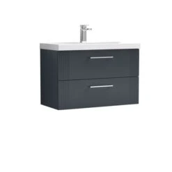 Deco Wall Mounted 2 Drawer Vanity Unit With Basin 36 Deco Wall Mounted 2 Drawer Vanity Unit With Basin -Home Luxe Studio 30910427