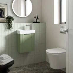 Deco Compact Wall Mounted Vanity Unit With Basin