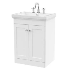 Classique Floor Standing 2 Door Vanity Unit With Basin -Home Luxe Studio 30910493