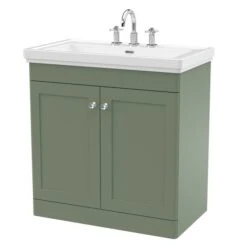 Classique Floor Standing 2 Door Vanity Unit With Basin -Home Luxe Studio 30910613