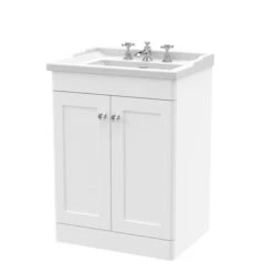 Classique Floor Standing 2 Door Vanity Unit With Ceramic Basin -Home Luxe Studio 30910615