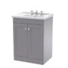 Classique Floor Standing 2 Door Vanity Unit With Ceramic Basin -Home Luxe Studio 30910619