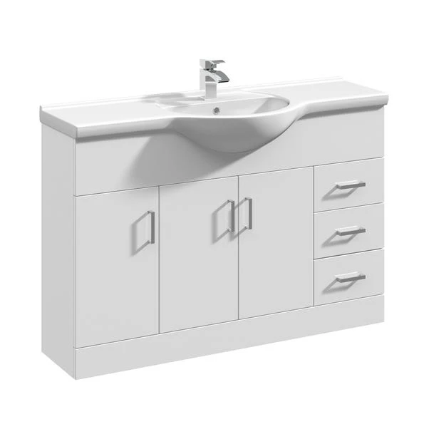 Mayford 3 Door 3 Drawer Vanity Unit With Round Basin 3 Mayford 3 Door 3 Drawer Vanity Unit With Round Basin