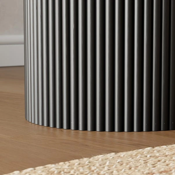 Amari Fluted Wooden Storage Footstool With Caramel Velvet Top 7 Amari Fluted Wooden Storage Footstool With Caramel Velvet Top - Image 5