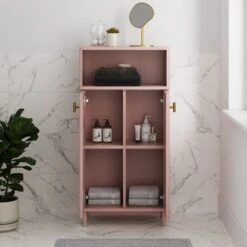 Elsie Tall Bathroom Cabinet 29 Elsie Tall Bathroom Cabinet -Home Luxe Studio 30911015 alt01