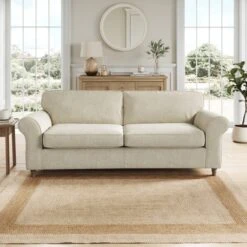 Flori Soft Chenille 4 Seater Sofa -Home Luxe Studio 30911053