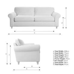 Flori Soft Chenille 4 Seater Sofa -Home Luxe Studio 30911063 alt09