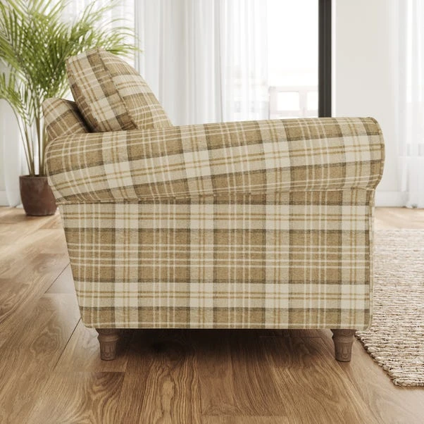 Flori Woven Check Fabric Orkney Armchair 20 Flori Woven Check Fabric Orkney Armchair - Image 18