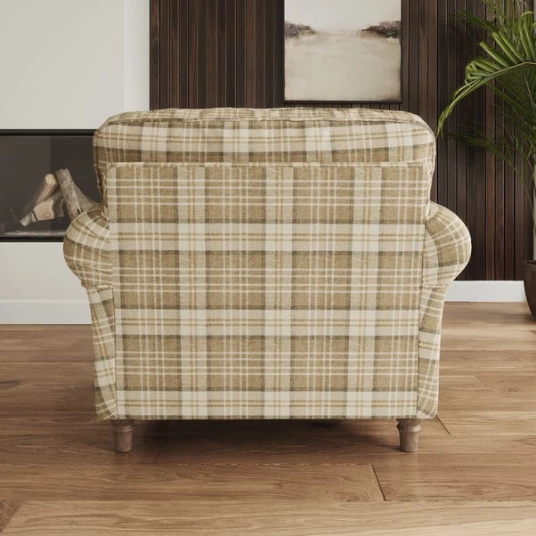 Flori Woven Check Fabric Orkney Armchair 21 Flori Woven Check Fabric Orkney Armchair - Image 19