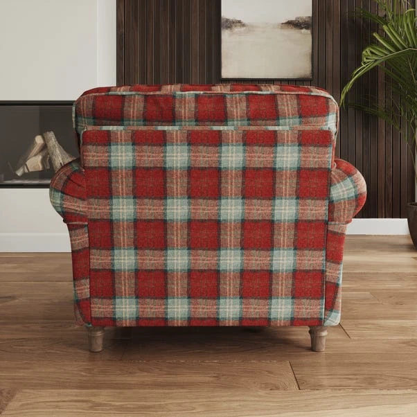 Flori Woven Check Fabric Orkney Armchair 13 Flori Woven Check Fabric Orkney Armchair - Image 11