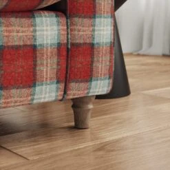 Flori Woven Check Fabric Orkney Armchair 33 Flori Woven Check Fabric Orkney Armchair -Home Luxe Studio 30911202 alt03